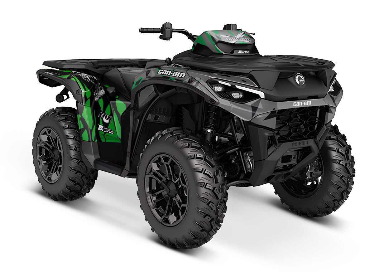 CAN-AM OUTLANDER G3 2025-2027 FULL GRAPHICS KIT "SCREAM GREEN" DESIGN