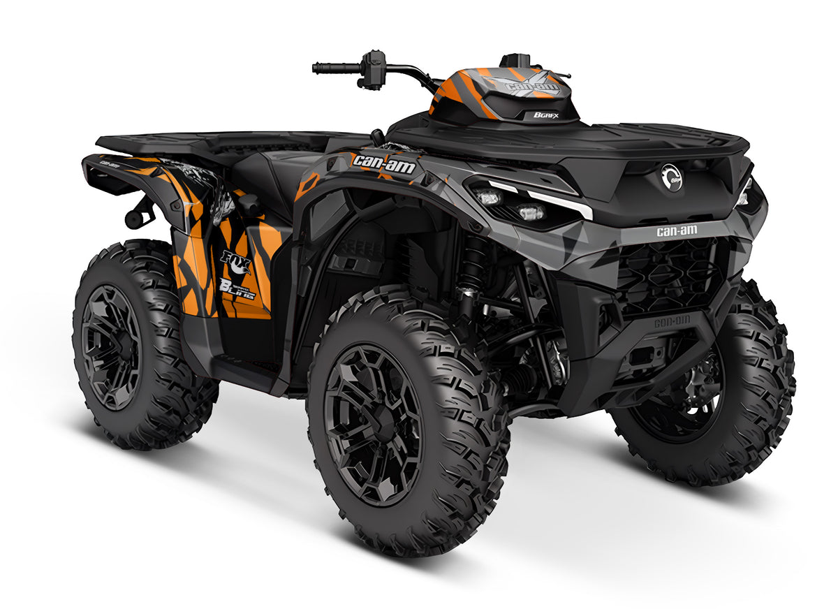 CAN-AM OUTLANDER G3 2025-2027 FULL GRAPHICS KIT "SCREAM ORANGE" DESIGN