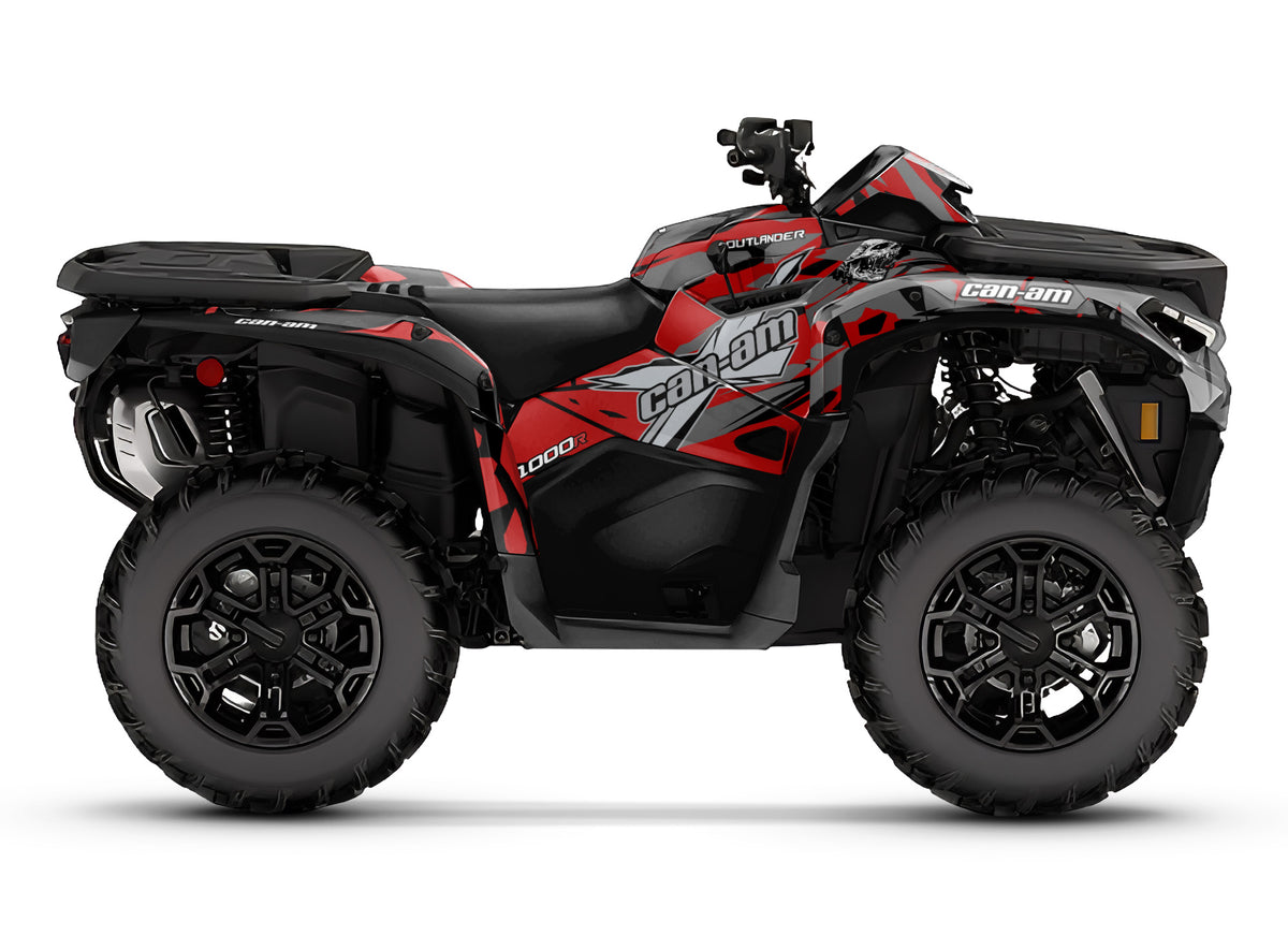 CAN-AM OUTLANDER G3 2025-2027 FULL GRAPHICS KIT "SCREAM RED" DESIGN