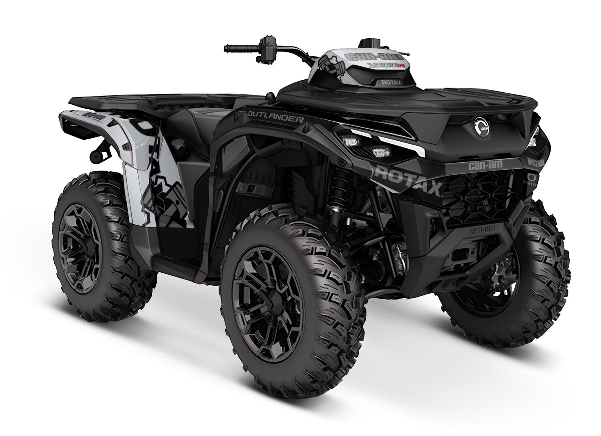 CAN-AM OUTLANDER G3 2025-2027 FULL GRAPHICS KIT "ROTAX GREY" DESIGN