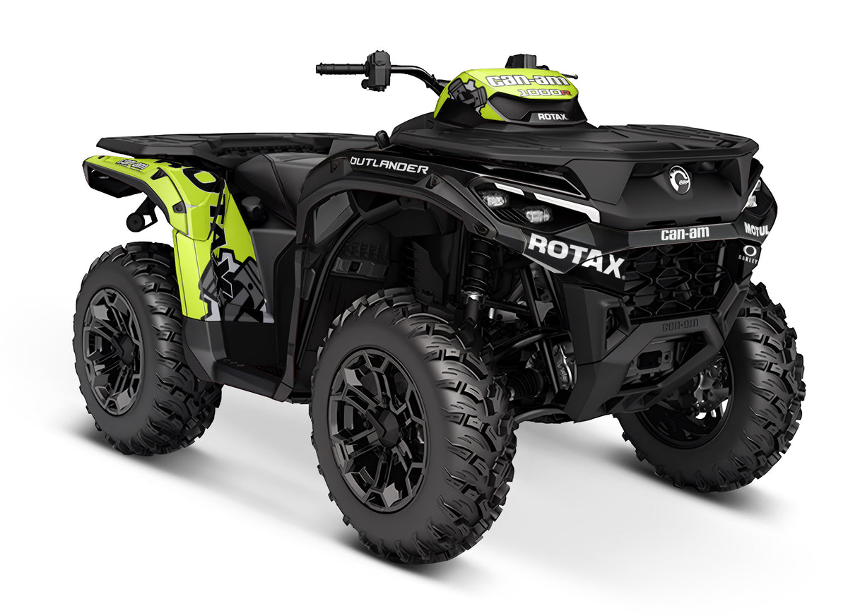 CAN-AM OUTLANDER G3 2025-2027 FULL GRAPHICS KIT "ROTAX LIME" DESIGN