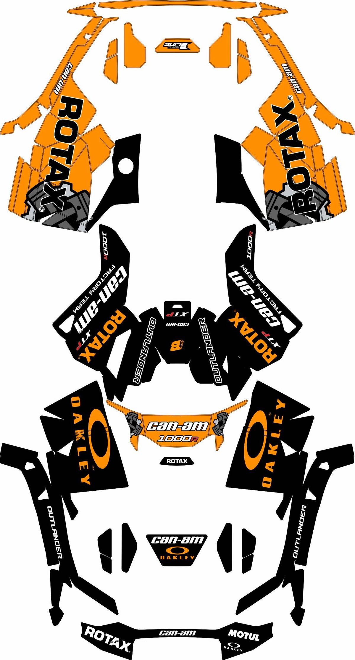 CAN-AM OUTLANDER G3 2025-2027 FULL GRAPHICS KIT "ROTAX ORANGE" DESIGN