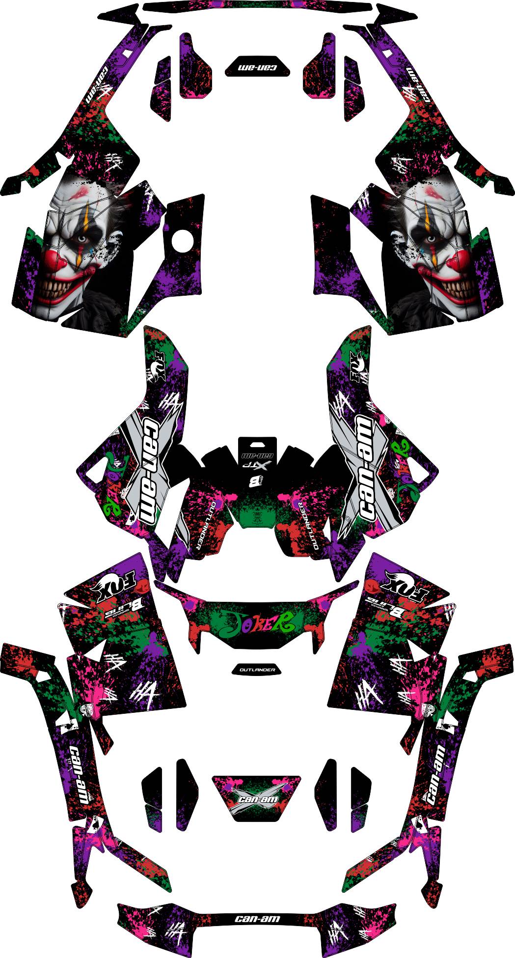 CAN-AM OUTLANDER G3 2025 FULL GRAPHICS KIT "JOKER" DESIGN