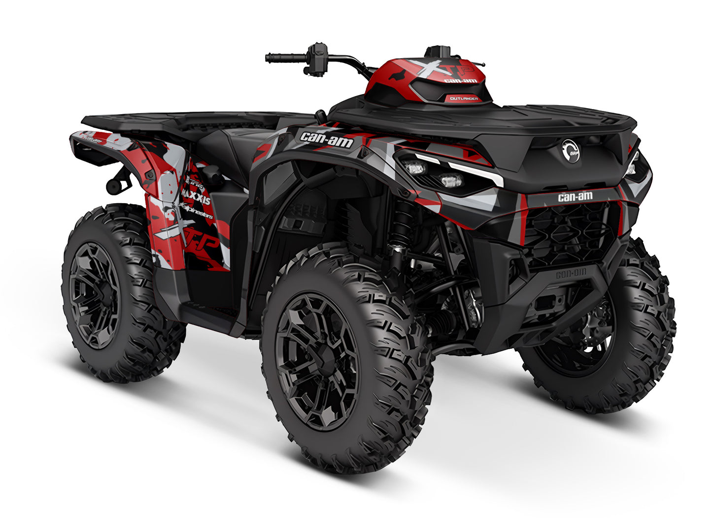 CAN-AM OUTLANDER G3 2025 FULL GRAPHICS KIT "CAMED RED" DESIGN