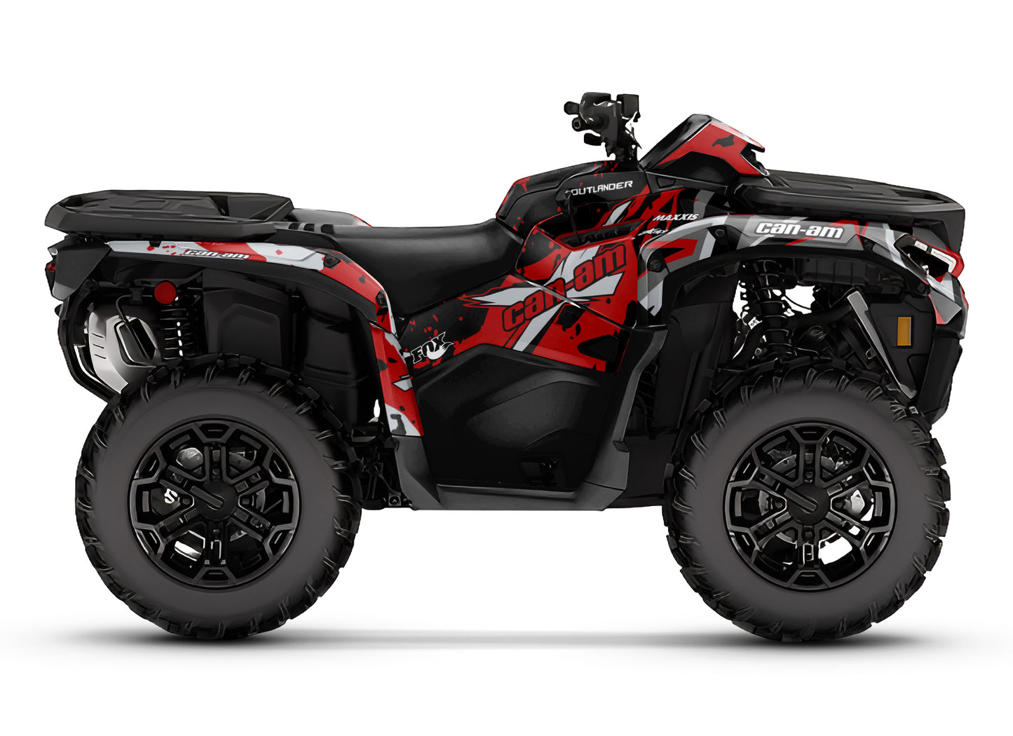 CAN-AM OUTLANDER G3 2025 FULL GRAPHICS KIT "CAMED RED" DESIGN