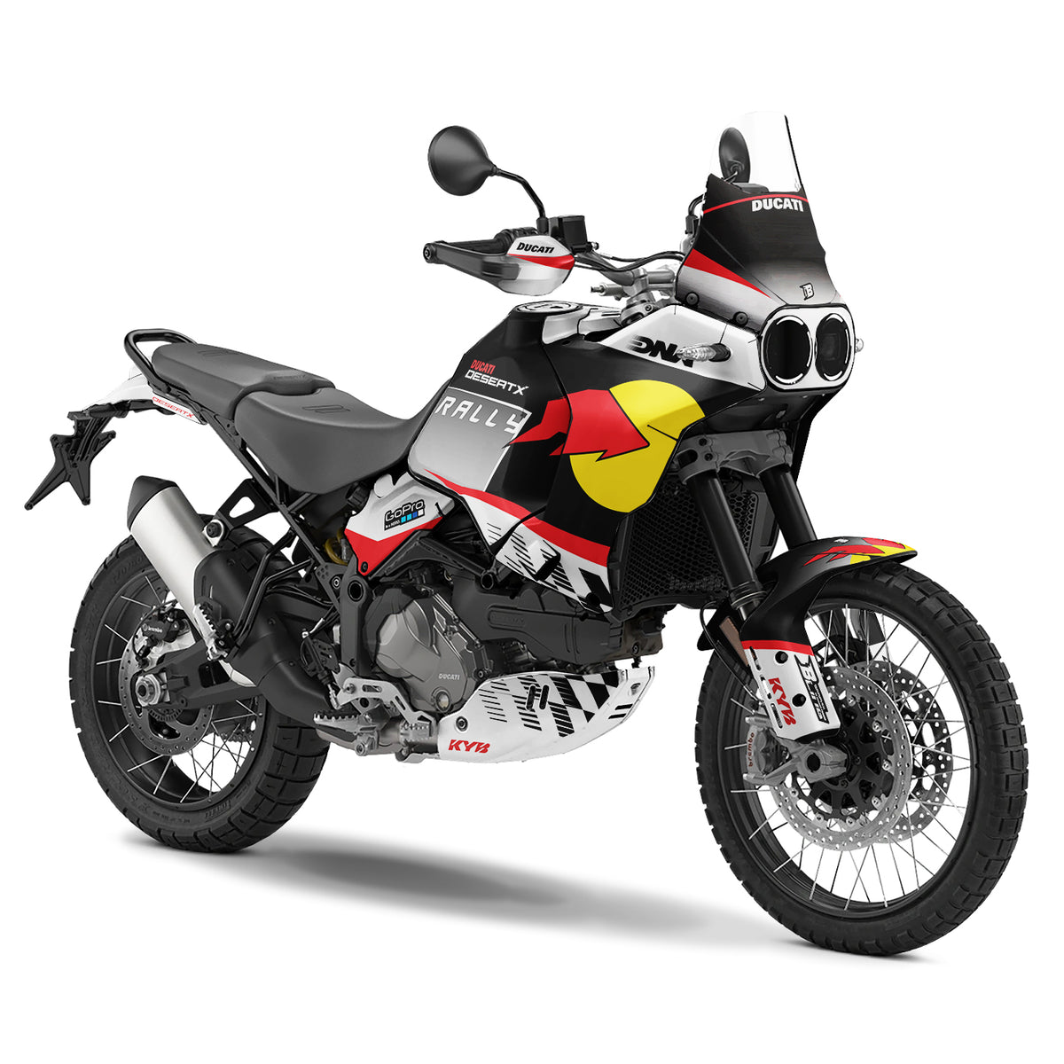 DUCATI DESERT X FULL GRAPHICS KIT ''FACTORED BLACK'' DESIGN
