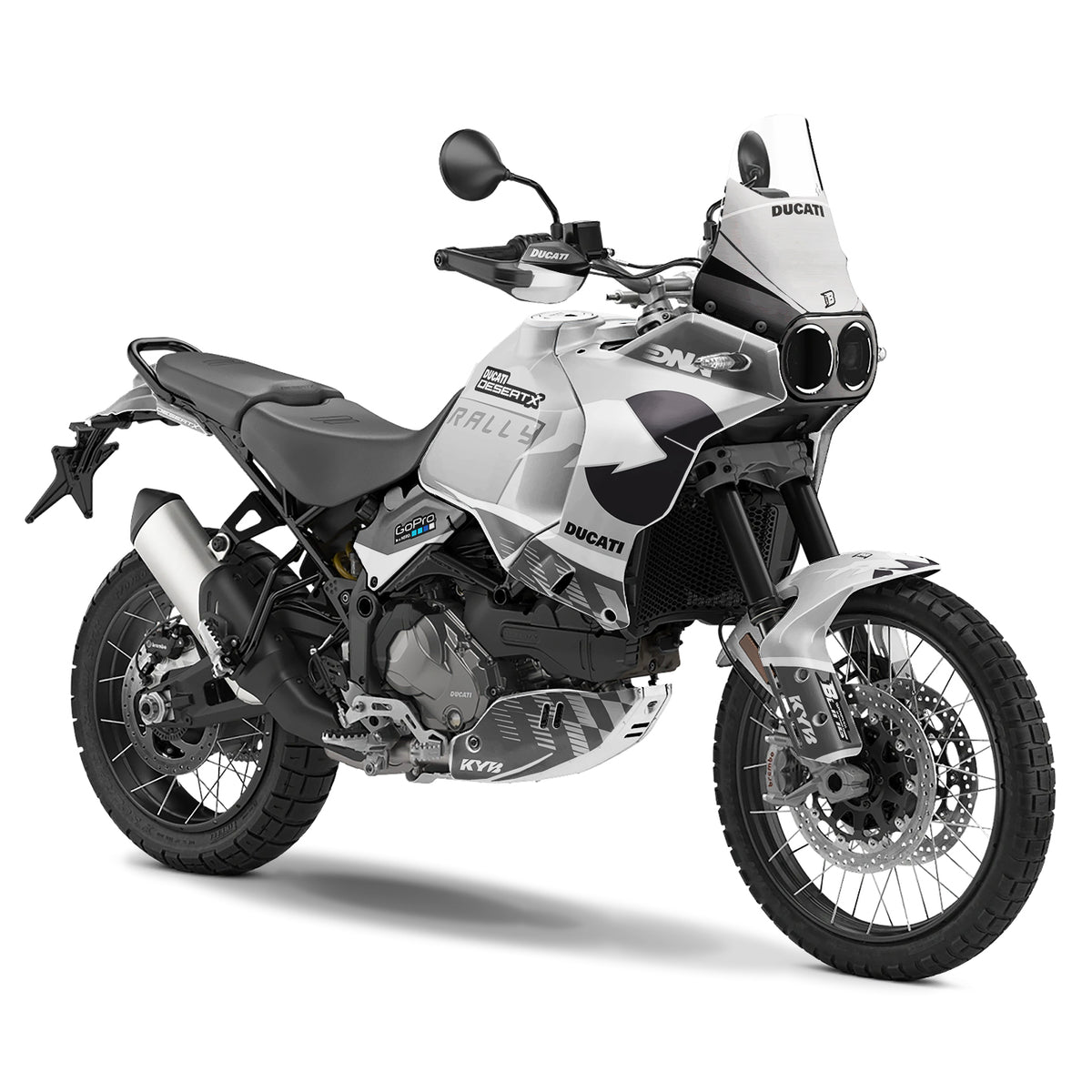 DUCATI DESERT X FULL GRAPHICS KIT ''FACTORED GREY'' DESIGN