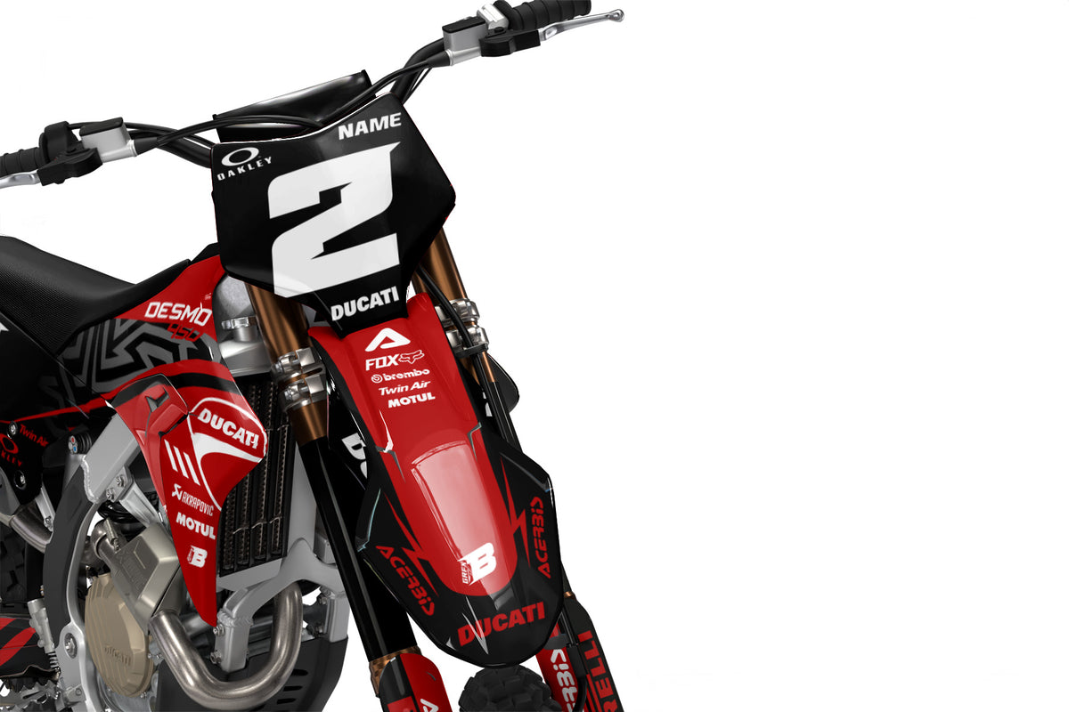 DUCATI DESMO FULL GRAPHICS KIT ''BASED BLACK'' DESIGN