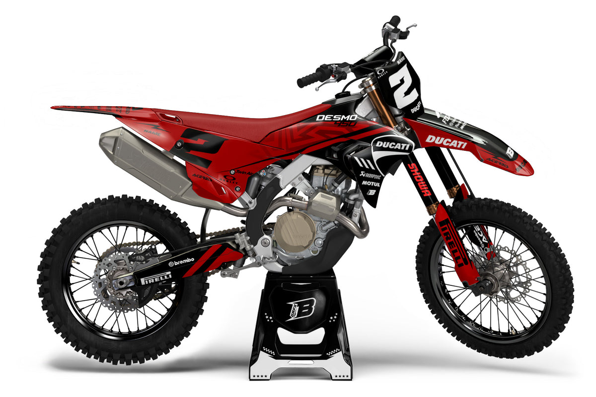 DUCATI DESMO FULL GRAPHICS KIT ''BASED RED'' DESIGN