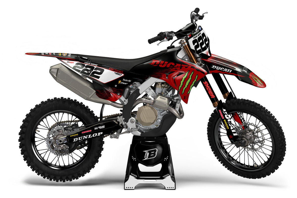 DUCATI DESMO FULL GRAPHICS KIT ''FACTORED BLACK'' DESIGN