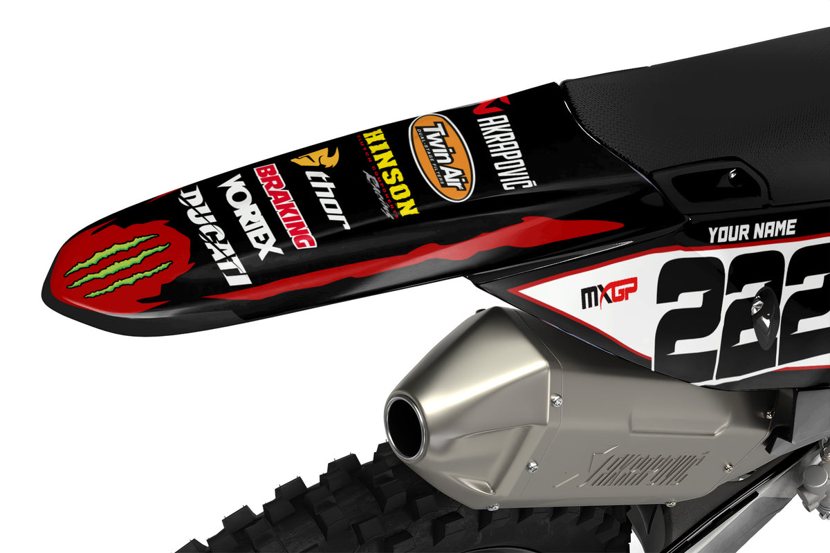DUCATI DESMO FULL GRAPHICS KIT ''FACTORED BLACK'' DESIGN