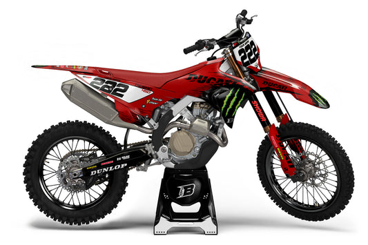 DUCATI DESMO FULL GRAPHICS KIT ''FACTORED RED'' DESIGN