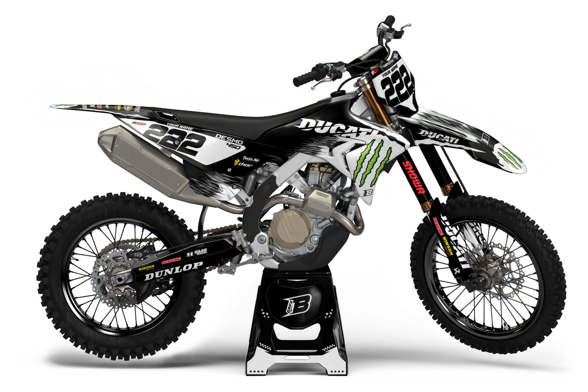 DUCATI DESMO FULL GRAPHICS KIT ''FACTORED WHITE'' DESIGN