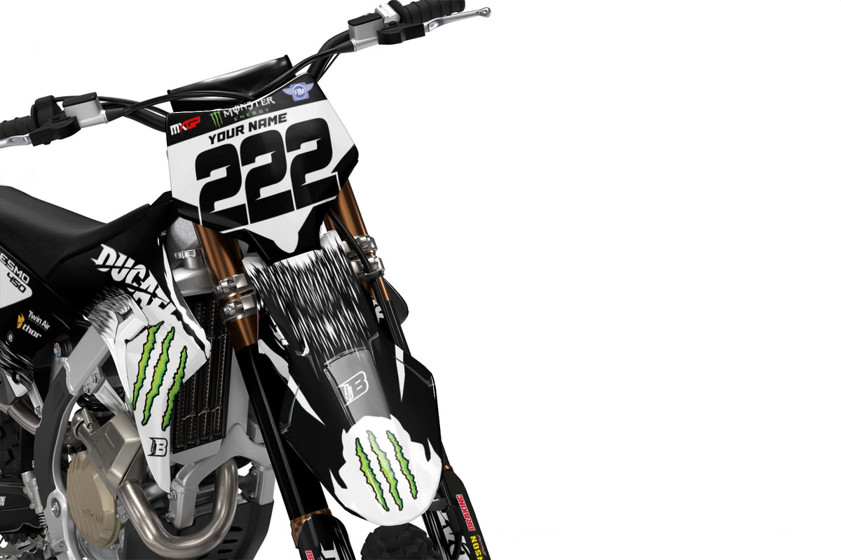 DUCATI DESMO FULL GRAPHICS KIT ''FACTORED WHITE'' DESIGN