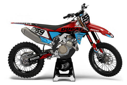 DUCATI DESMO FULL GRAPHICS KIT ''PRIME BLUE'' DESIGN