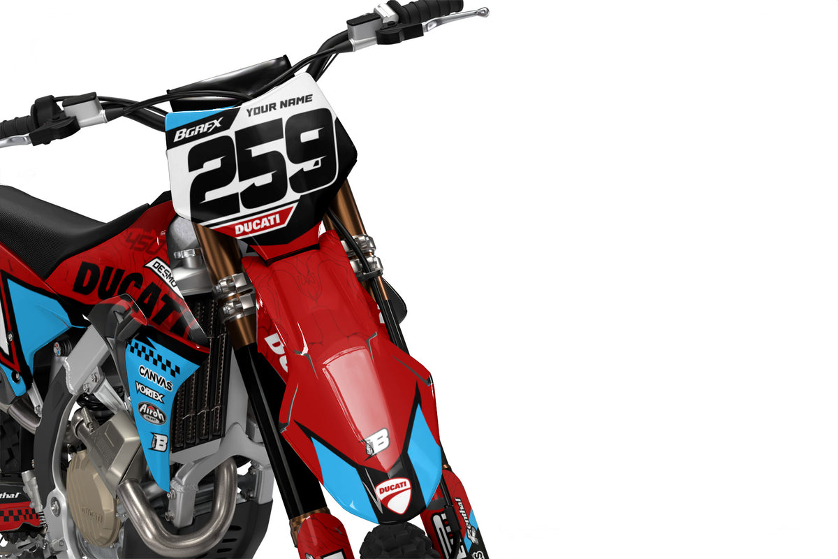 DUCATI DESMO FULL GRAPHICS KIT ''PRIME BLUE'' DESIGN
