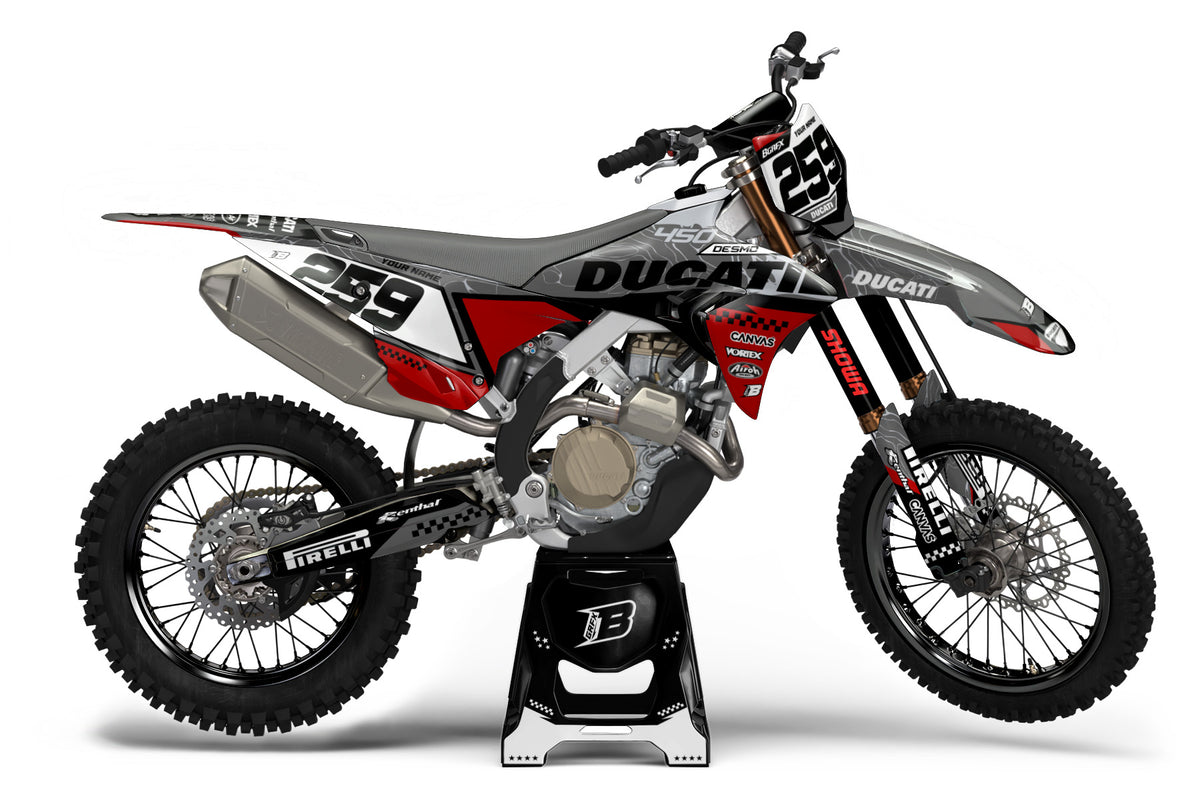 DUCATI DESMO FULL GRAPHICS KIT ''PRIME GREY'' DESIGN