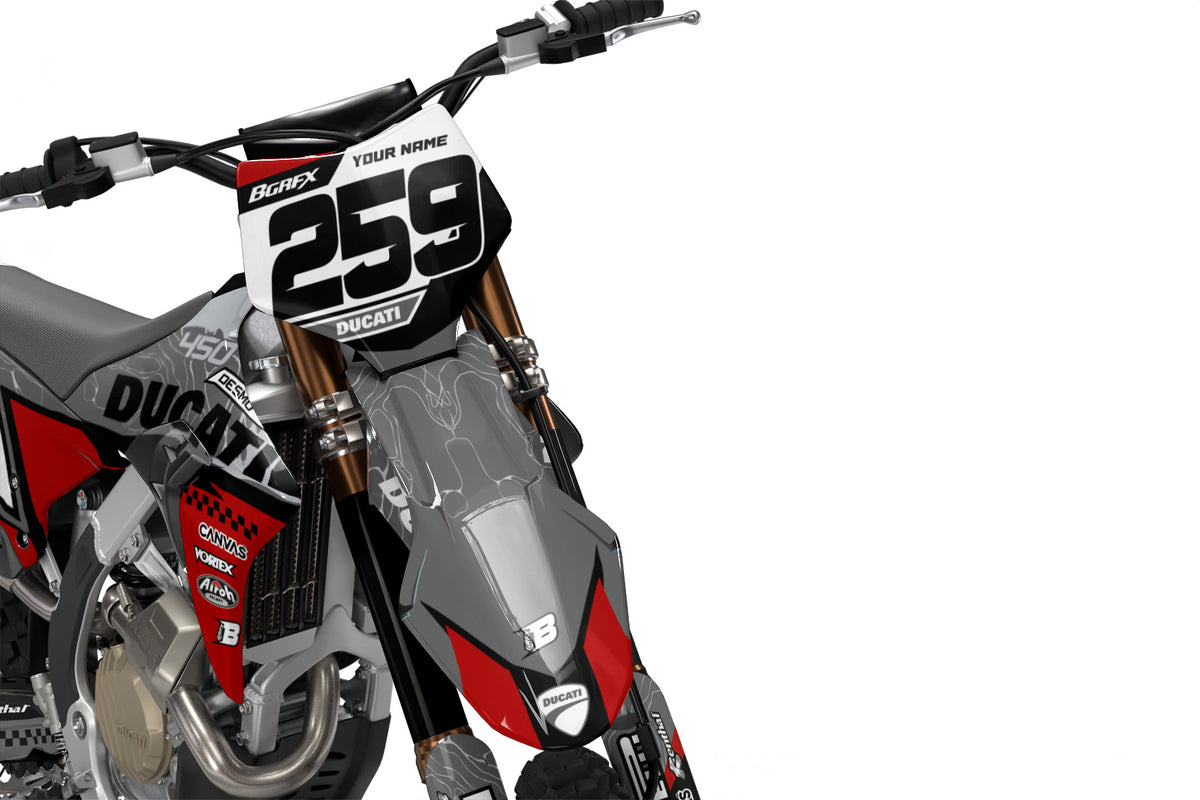 DUCATI DESMO FULL GRAPHICS KIT ''PRIME GREY'' DESIGN