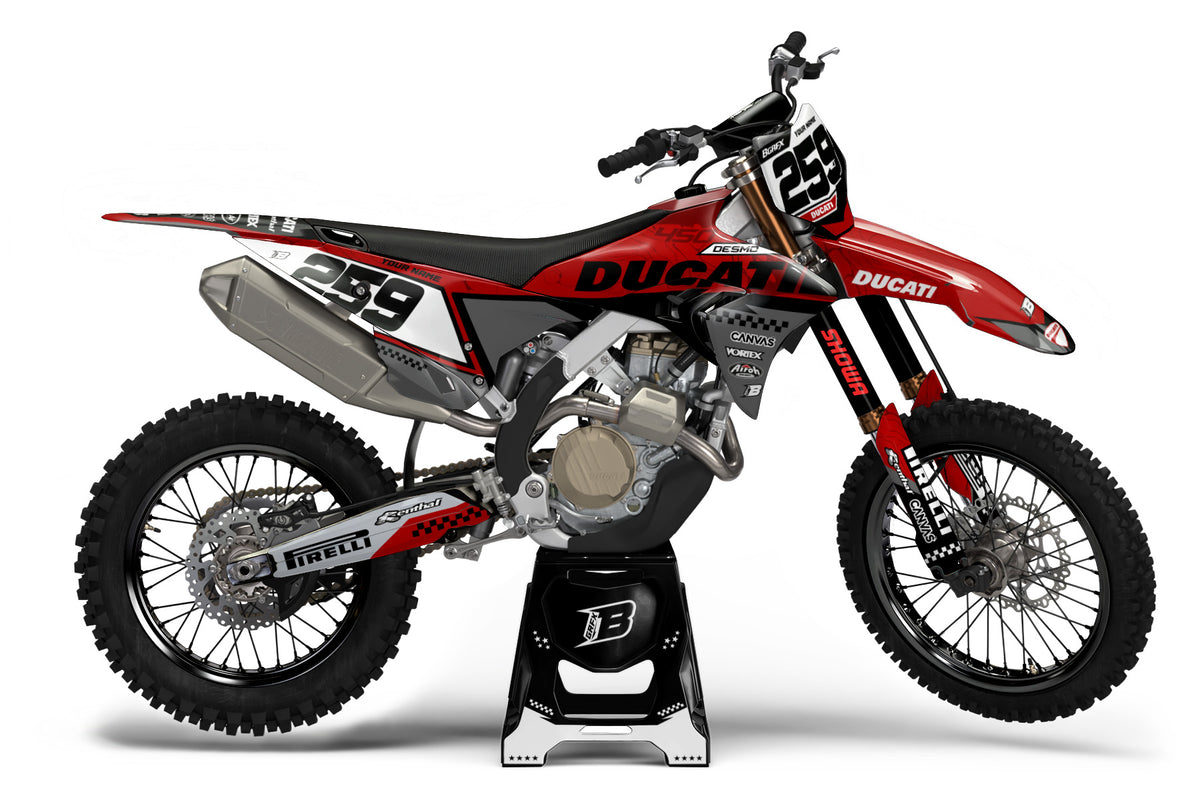 DUCATI DESMO FULL GRAPHICS KIT ''PRIME RED'' DESIGN