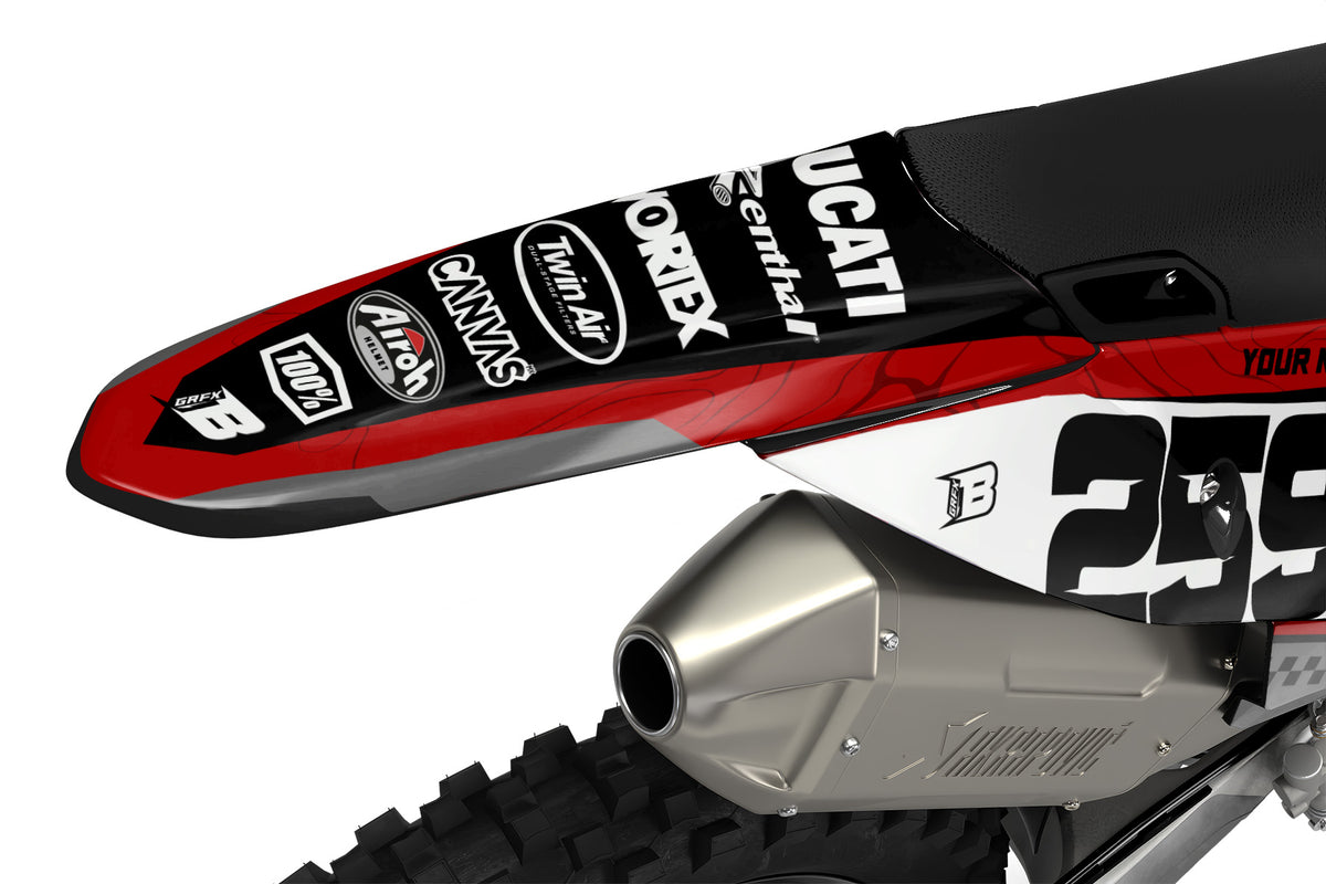 DUCATI DESMO FULL GRAPHICS KIT ''PRIME RED'' DESIGN