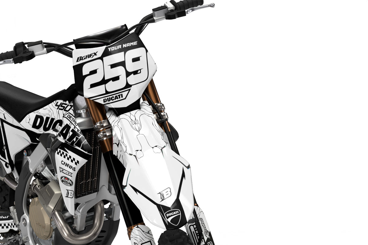 DUCATI DESMO FULL GRAPHICS KIT ''PRIME WHITE'' DESIGN