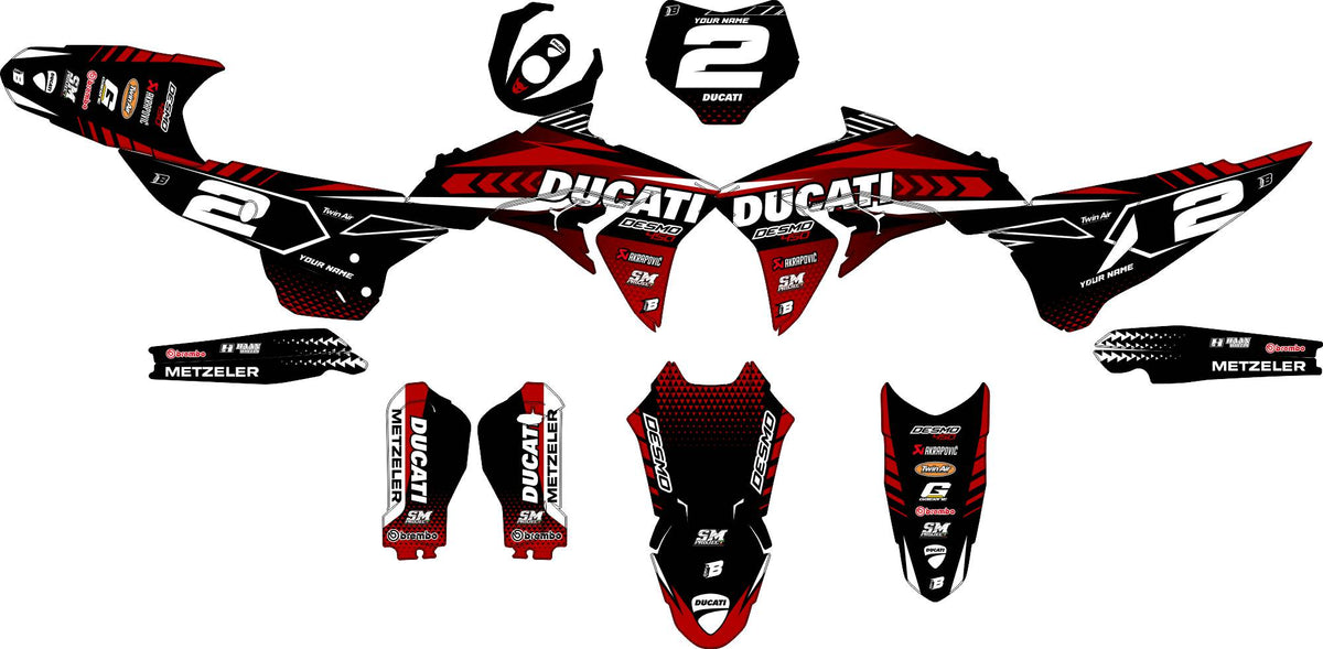 DUCATI DESMO FULL GRAPHICS KIT ''SPECIAL BLACK'' DESIGN