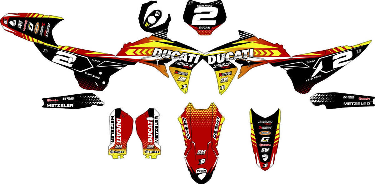 DUCATI DESMO FULL GRAPHICS KIT ''SPECIAL LIME'' DESIGN