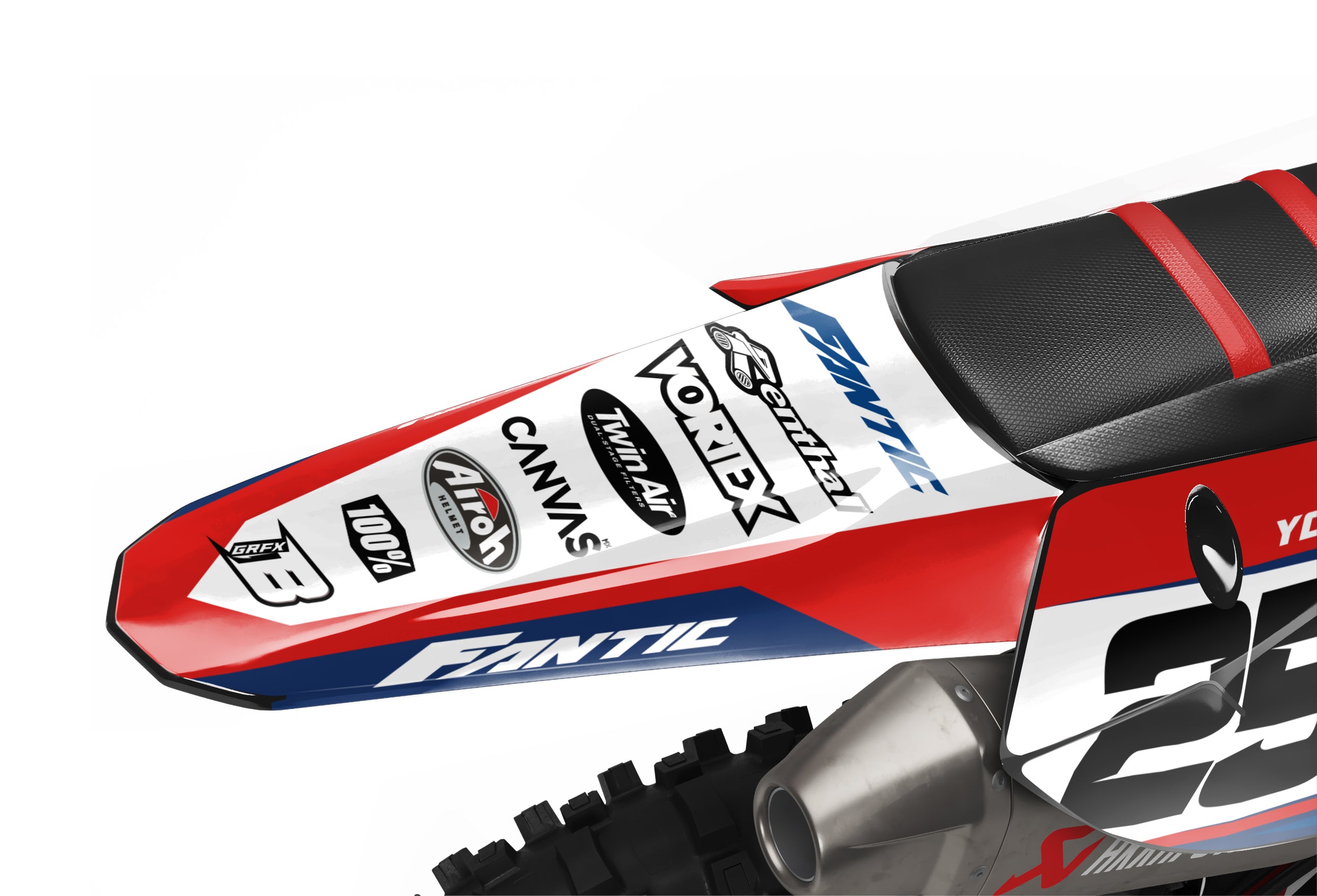 FANTIC FULL GRAPHICS KIT ''PRIME RED'' DESIGN – bling graphix