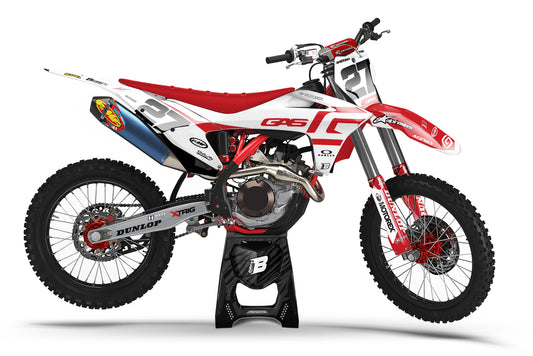 FULL GRAPHICS KIT FOR GASGAS ''FACT WHITE'' DESIGN