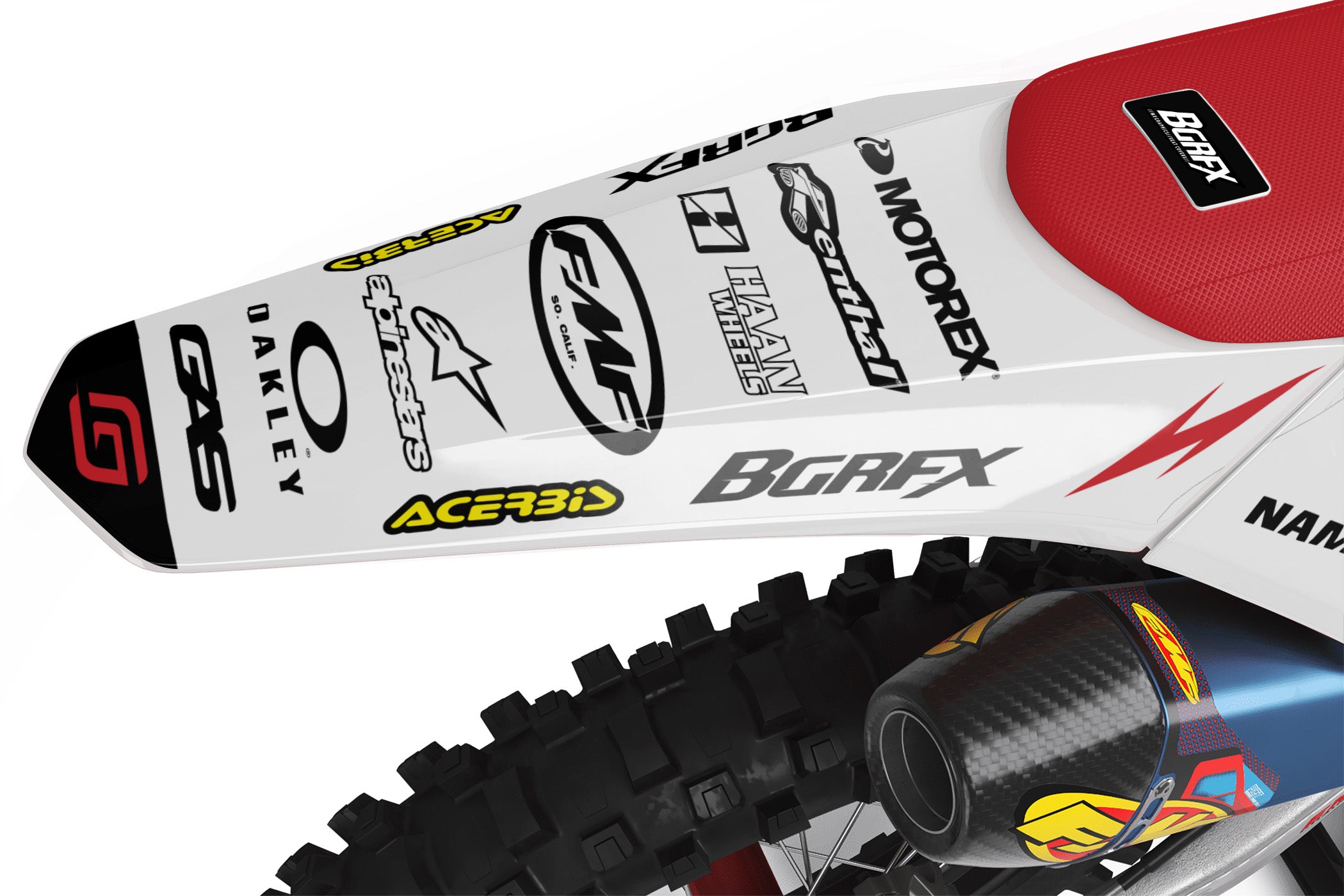 Bgrfx Graphics FULL GRAPHICS KIT FOR GASGAS ''FACT WHITE'' DESIGN – bling graphix