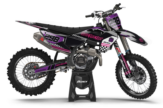 FULL GRAPHICS KIT FOR HUSQVARNA ''GIRLSRIDEFAST PINK'' DESIGN