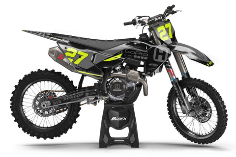 FULL GRAPHICS KIT FOR HUSQVARNA ''ATTACK FLUO'' DESIGN