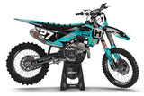 FULL GRAPHICS KIT FOR HUSQVARNA ''ATTACK TURQUOISE'' DESIGN