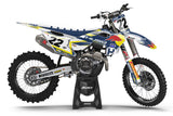 FULL GRAPHICS KIT FOR HUSQVARNA ''FACTORY ONE BLUE'' DESIGN