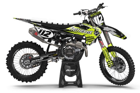 FULL GRAPHICS KIT FOR HUSQVARNA ''FINISH FLUO'' DESIGN