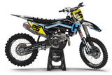 FULL GRAPHICS KIT FOR HUSQVARNA ''HERTAGE BLACK'' DESIGN