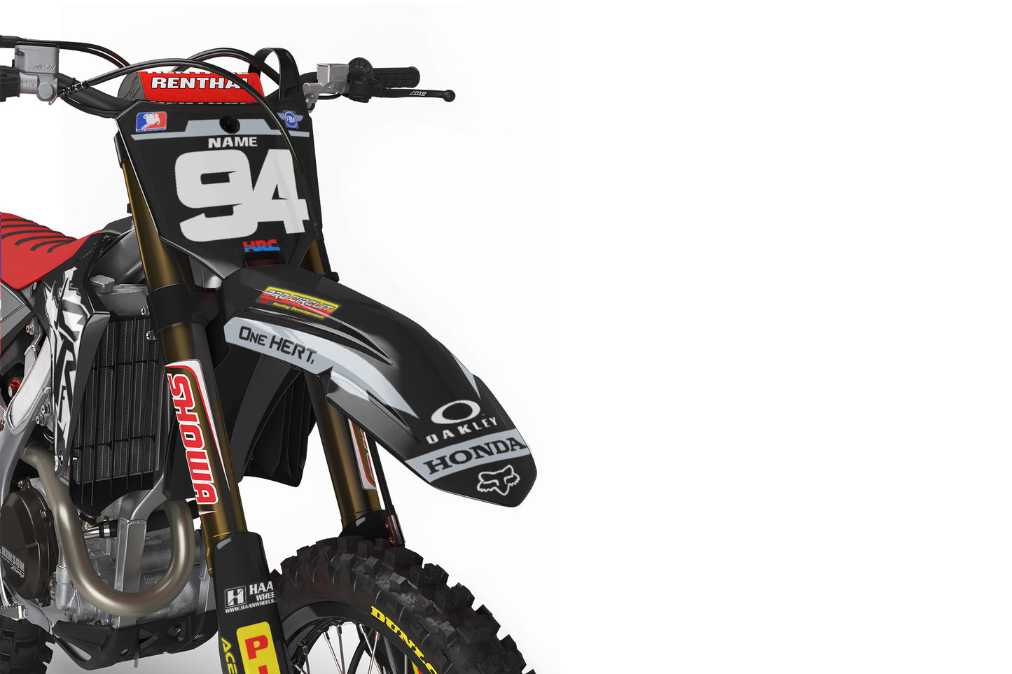 HONDA GRAPHICS KIT ''RETRO 94 BLACK'' DESIGN