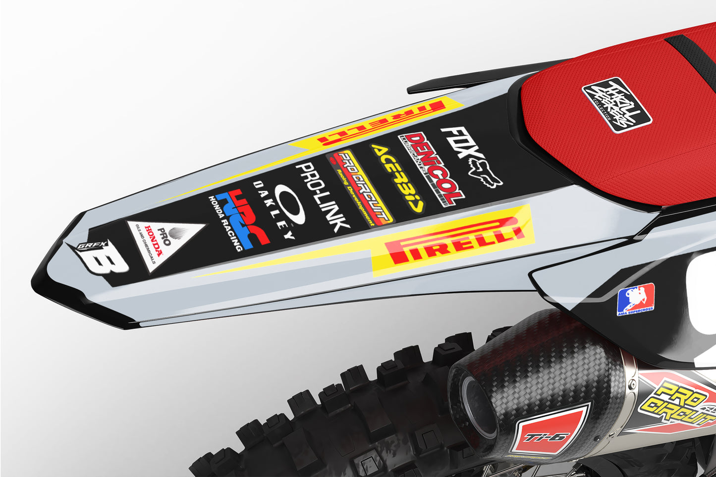 HONDA GRAPHICS KIT ''RETRO 94 BLACK'' DESIGN