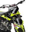 FULL GRAPHICS KIT FOR KTM FLUO ''WALLED FLUO" DESIGN