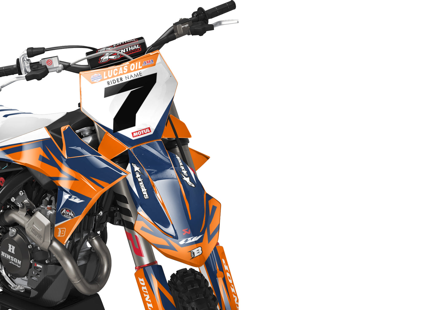 FULL GRAPHICS KIT FOR KTM ''WALLED WHITE'' DESIGN