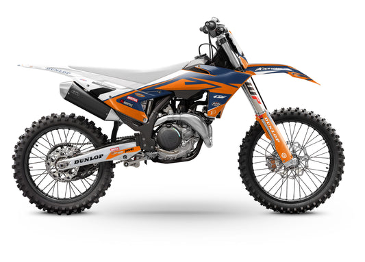 FULL GRAPHICS KIT FOR KTM ''WALLED WHITE'' DESIGN