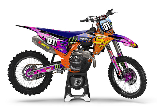 FULL GRAPHICS KIT FOR KTM ''HOONIGAN RETRO'' DESIGN