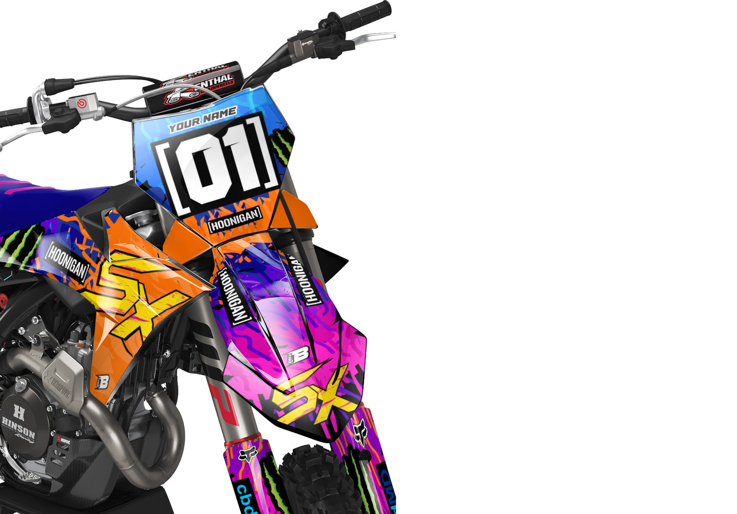 FULL GRAPHICS KIT FOR KTM ''HOONIGAN RETRO'' DESIGN