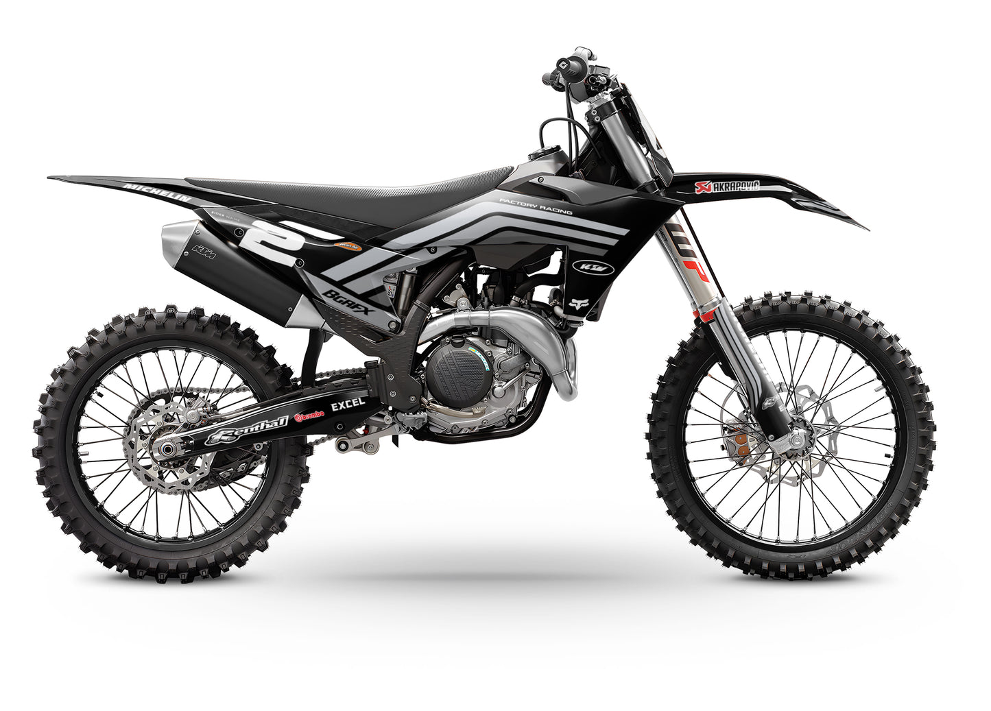 FULL GRAPHICS KIT FOR KTM ''HERTAGE BLACK'' DESIGN