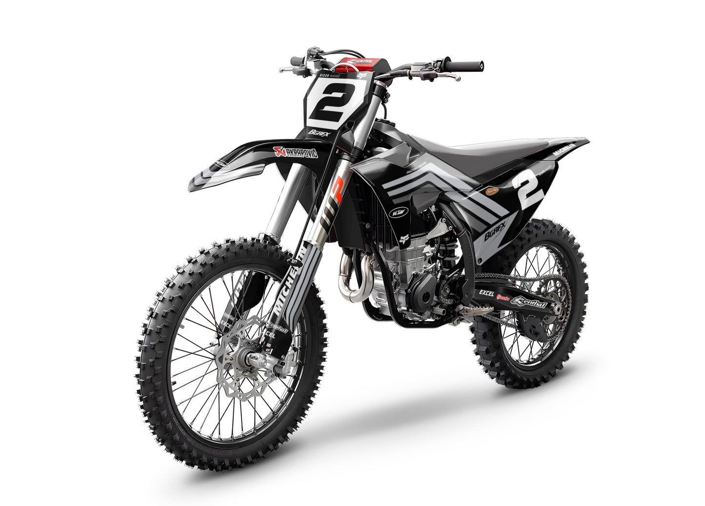 FULL GRAPHICS KIT FOR KTM ''HERTAGE BLACK'' DESIGN