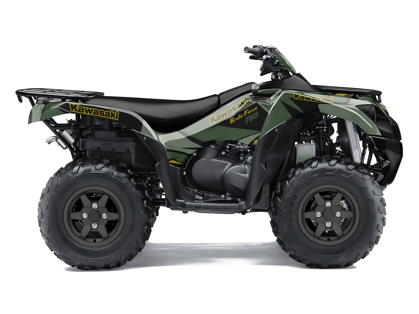 KAWASAKI BRUTE FORCE 750 FULL GRAPHICS KIT ''FACTORED ARMY'' DESIGN