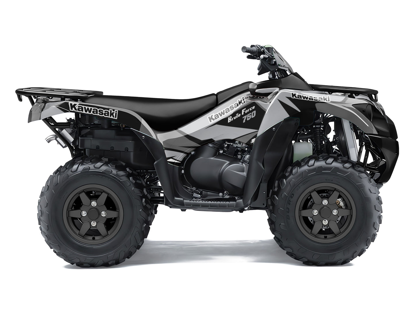 KAWASAKI BRUTE FORCE 750 FULL GRAPHICS KIT ''FACTORED GREY'' DESIGN