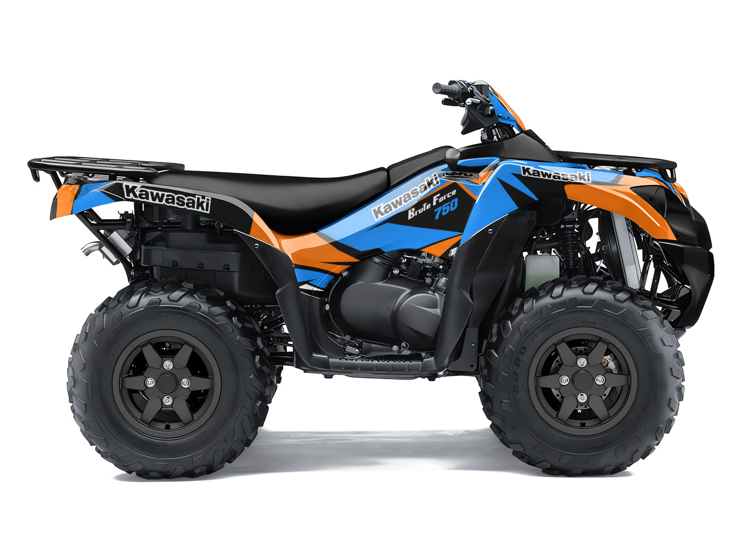 KAWASAKI BRUTE FORCE 750 FULL GRAPHICS KIT ''FACTORED ORANGE'' DESIGN