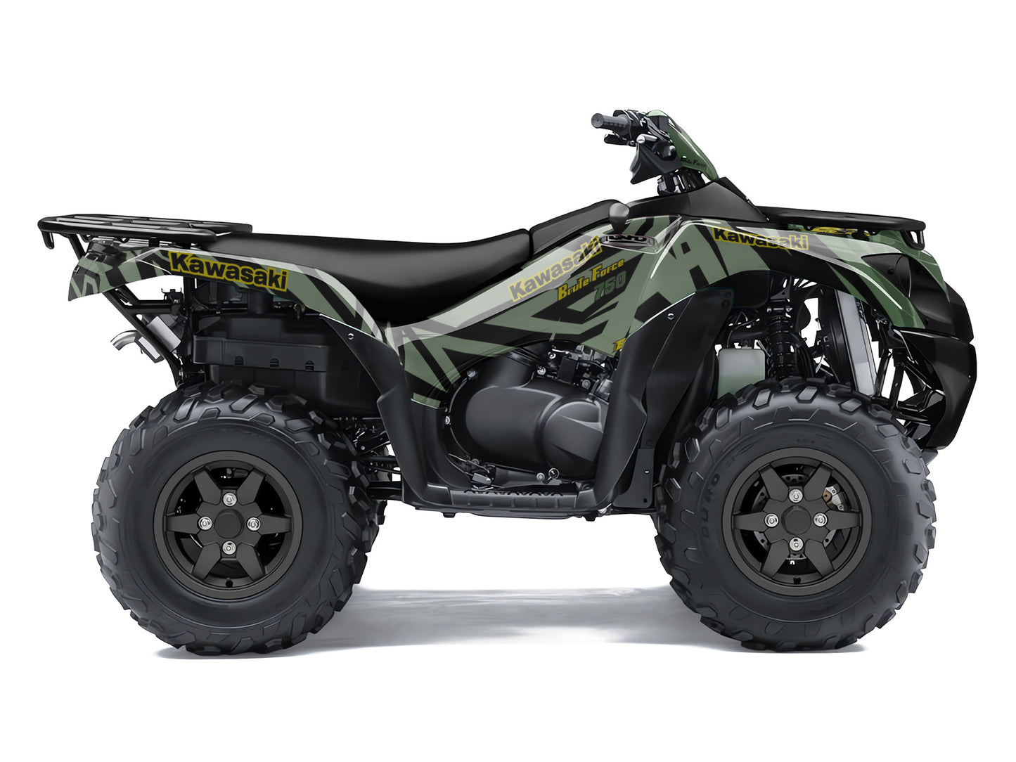 KAWASAKI BRUTE FORCE 750 FULL GRAPHICS KIT ''PULSED ARMY'' DESIGN