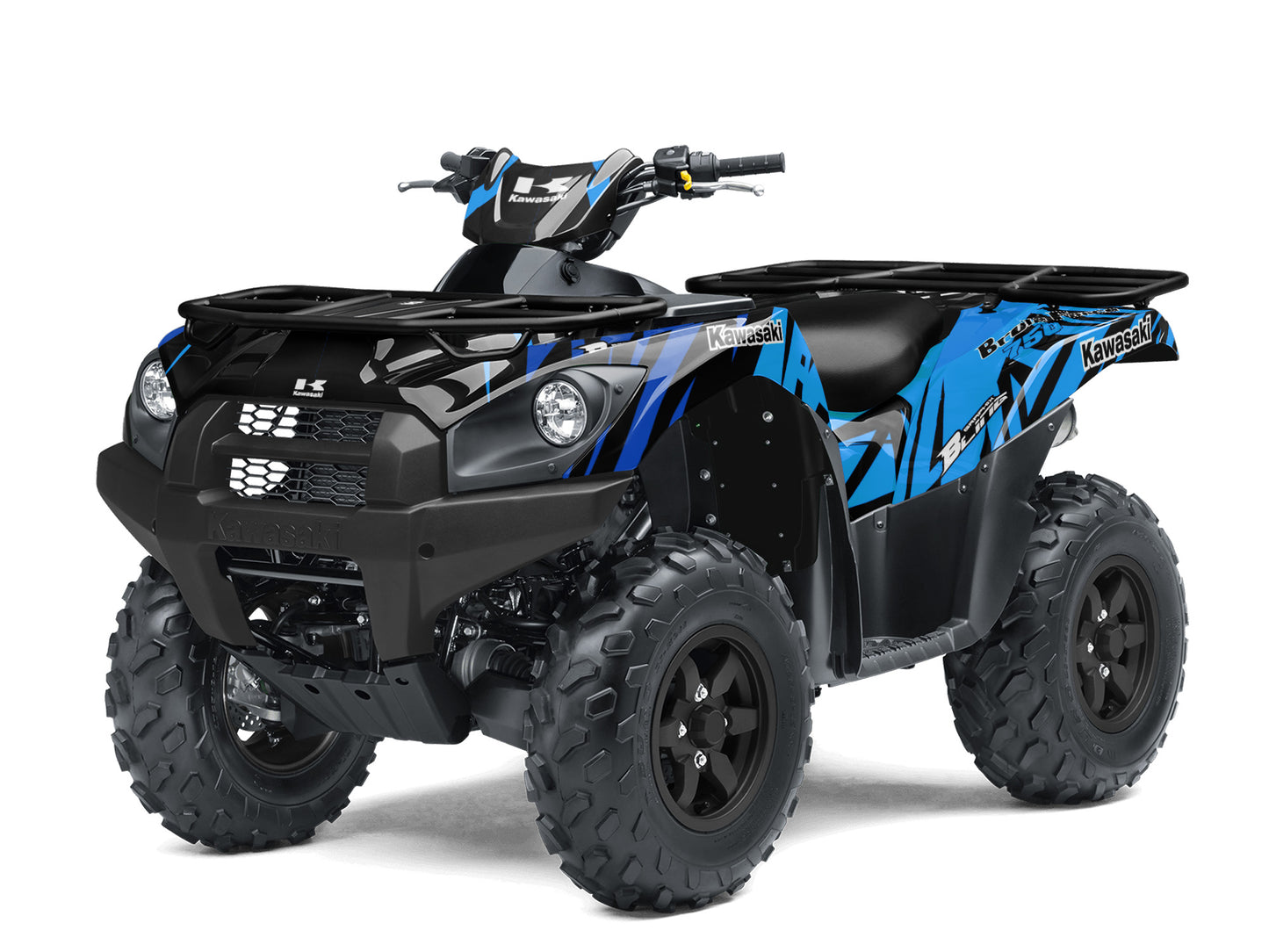KAWASAKI BRUTE FORCE 750 FULL GRAPHICS KIT ''PULSED BLUE'' DESIGN
